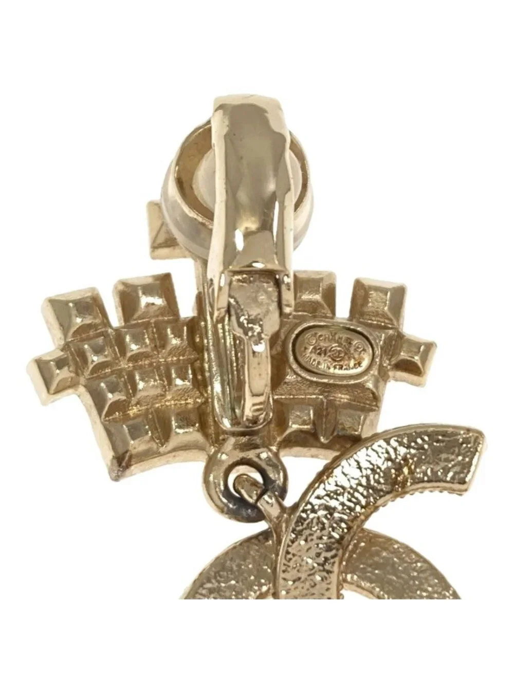 Chanel CC Logo Earrings Metal